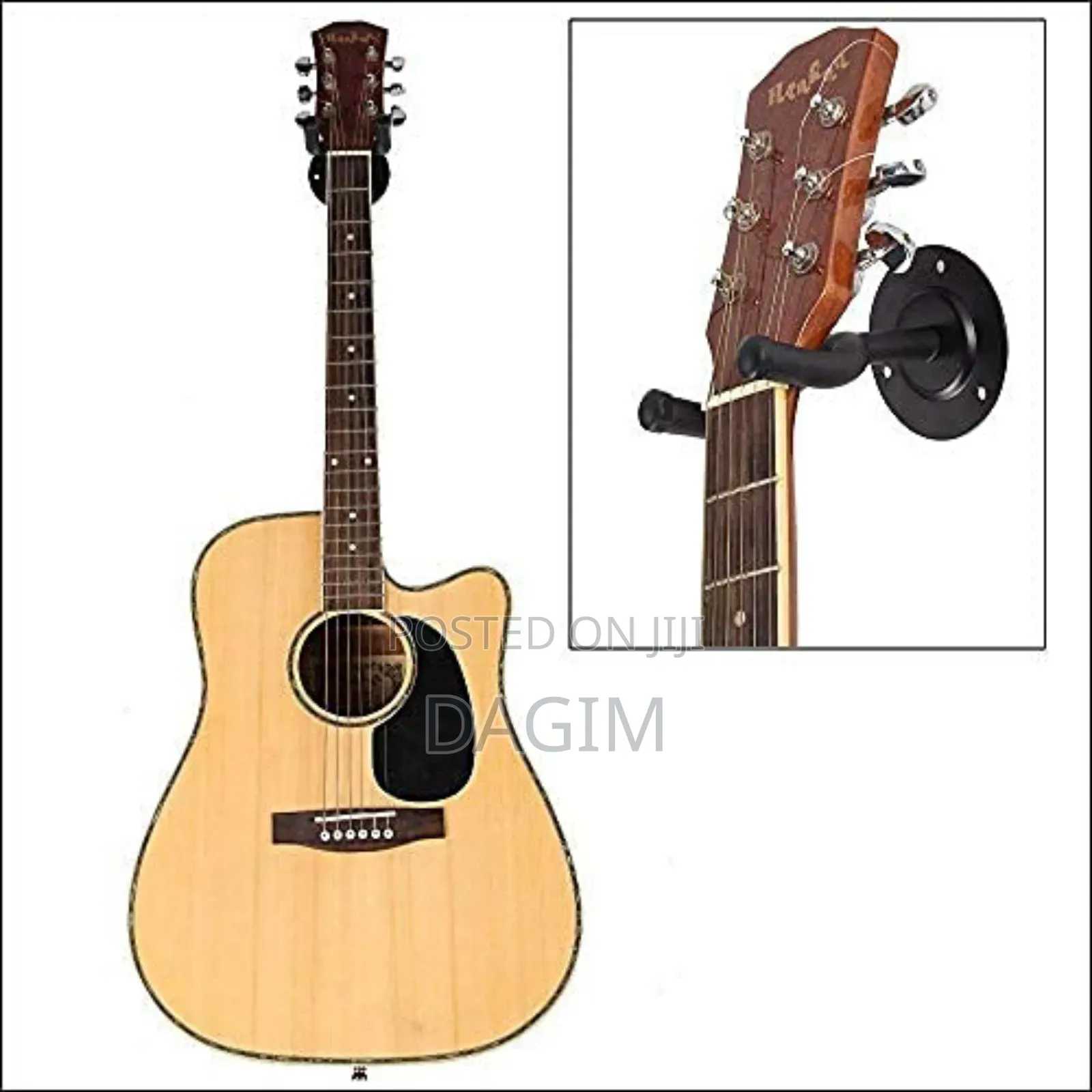 Wall Mount Guitar Hanger Padded Steel Guitar