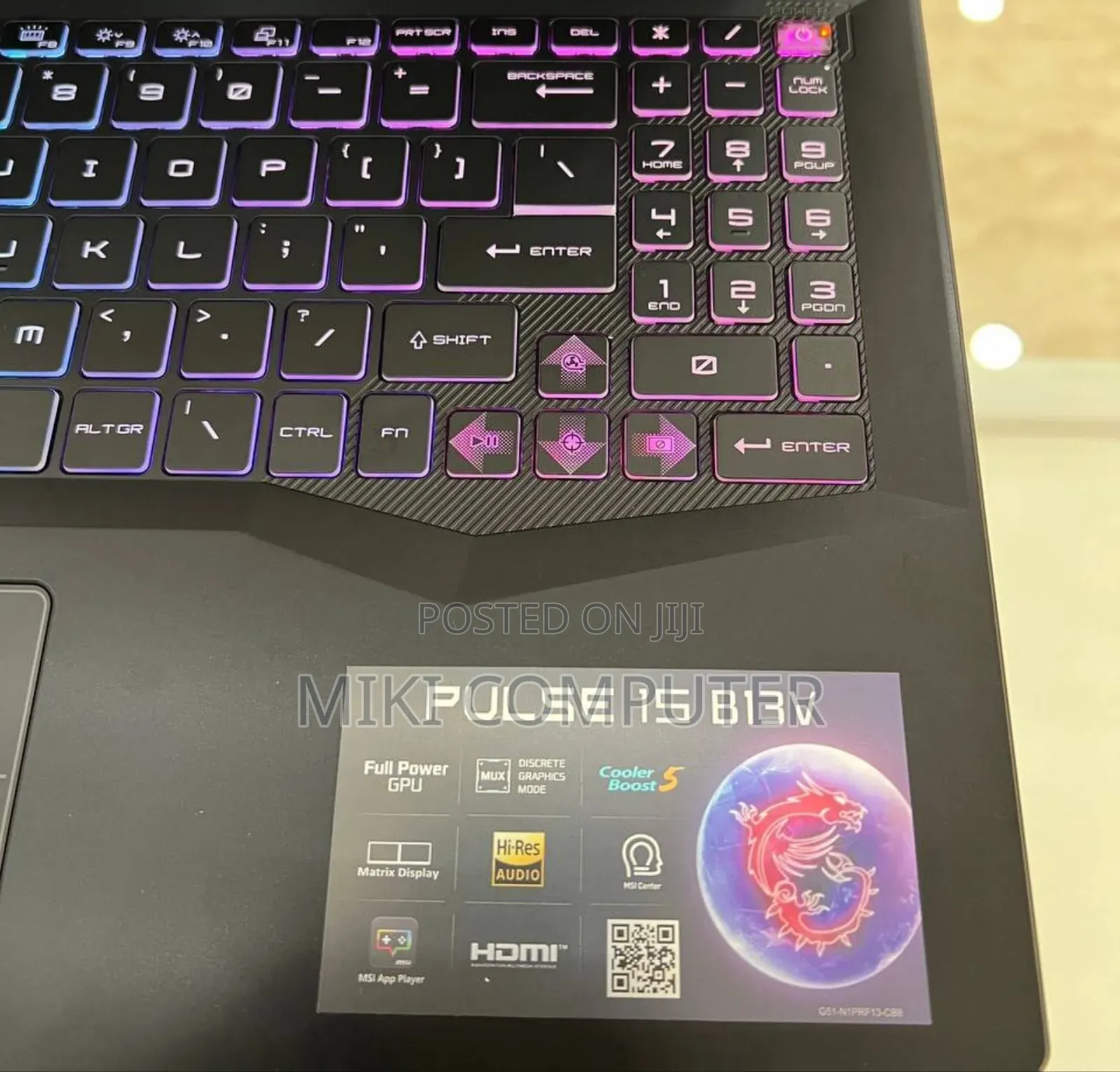 New Laptop MSI GF63 16GB Intel Core I9 SSD 1T