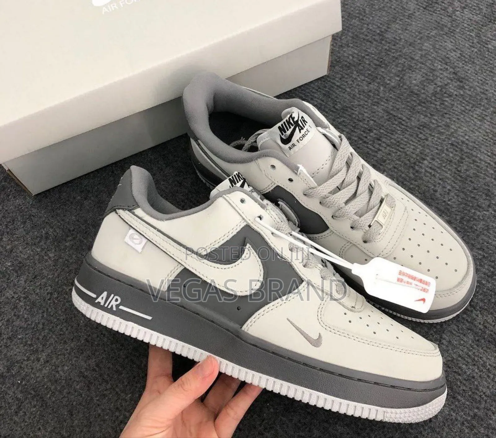 Nike Air Force 1 White Grey Woman's Master Quality Shoes