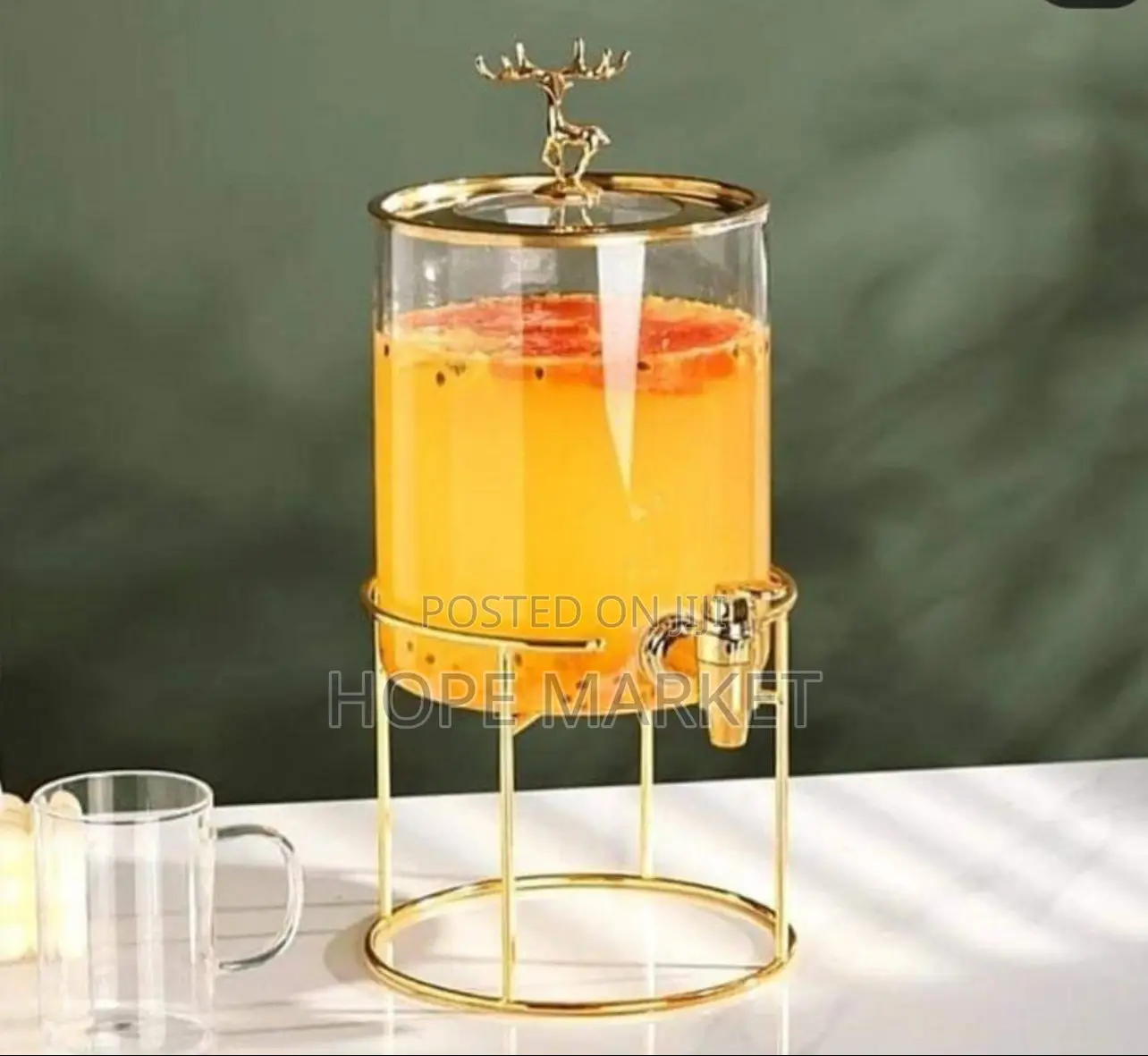 Glass Dispenser Jar With Rack