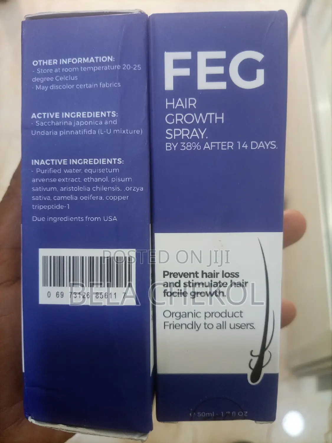 FEG Hair Growth 14 Days Change