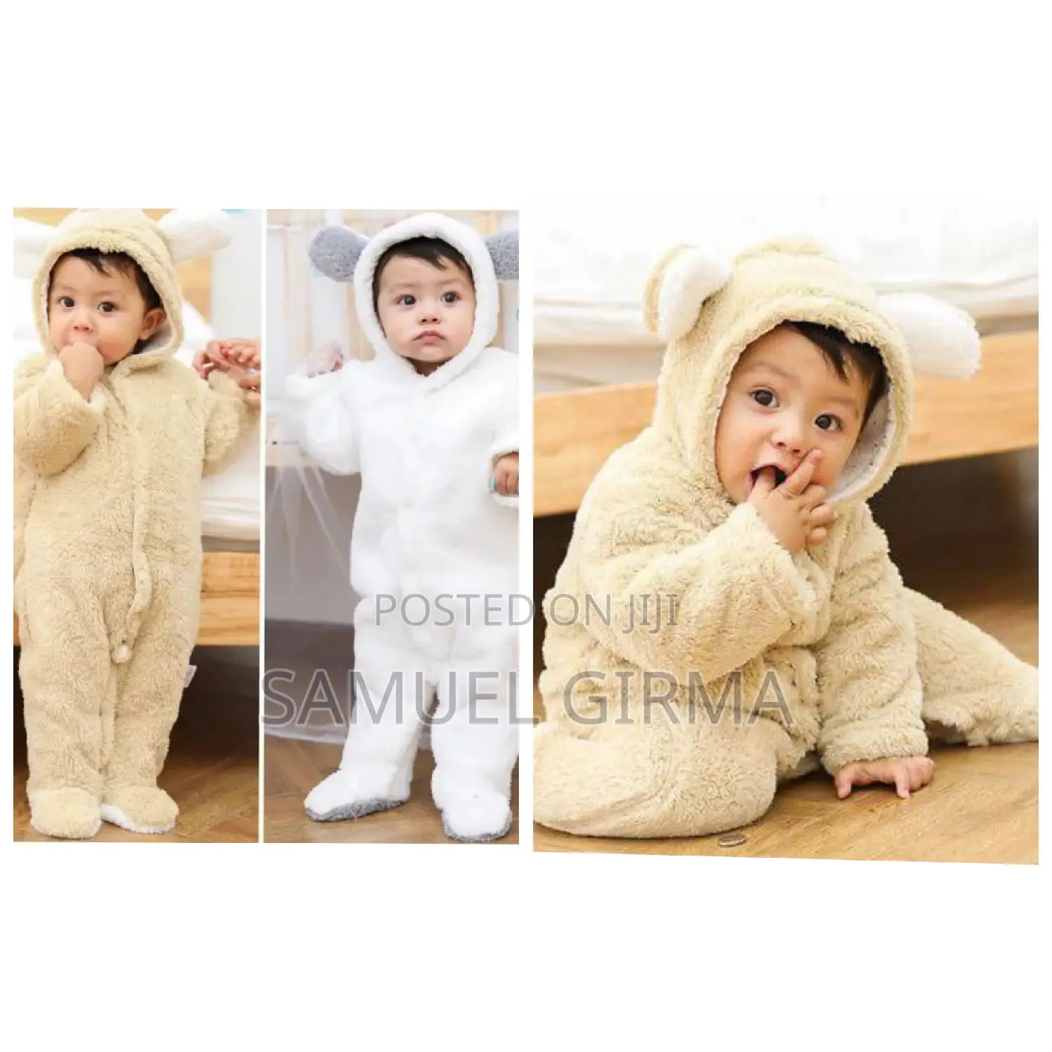 Baby Winter Clothes Bear Hooded Coat Outfits Jumpsuit