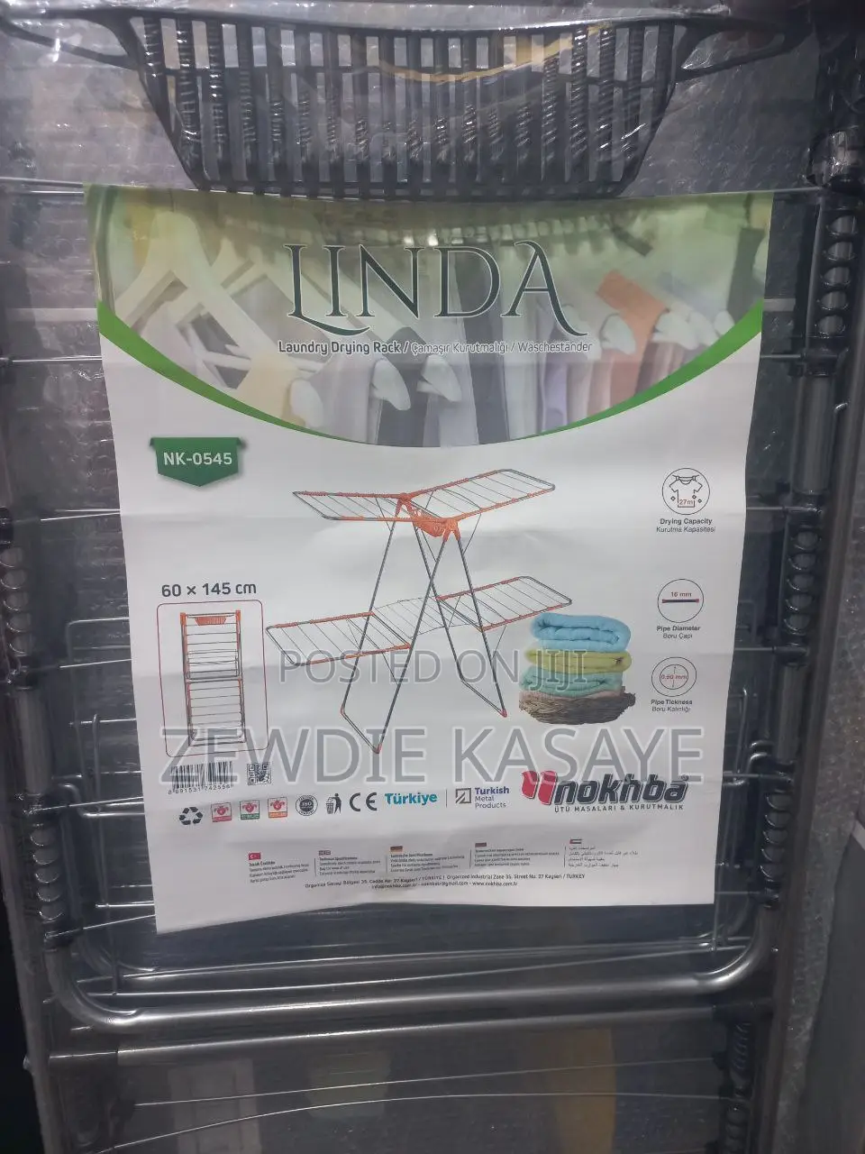 Cloth Drying Rack Turkey- የልብስ ማስጫ 60 by 145cm