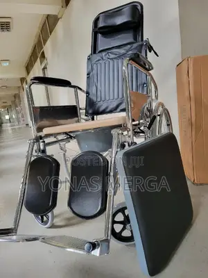 Toilet Wheelchair 180° Full Recliner/Need to Travel/Go Out