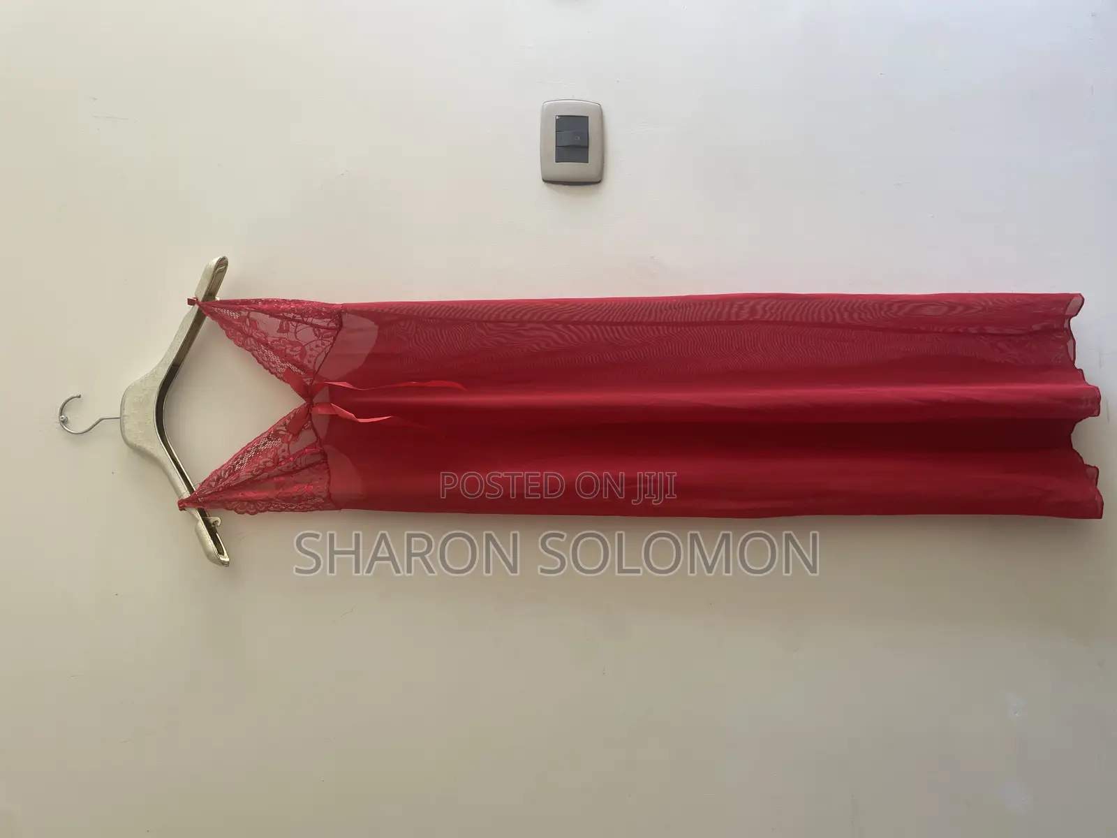 Red Long Lace Kimono