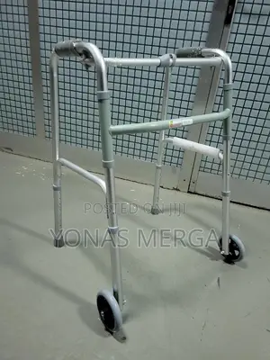 Photo - Folding Medical Walker With Wheels for Senior-Silver Dre-206