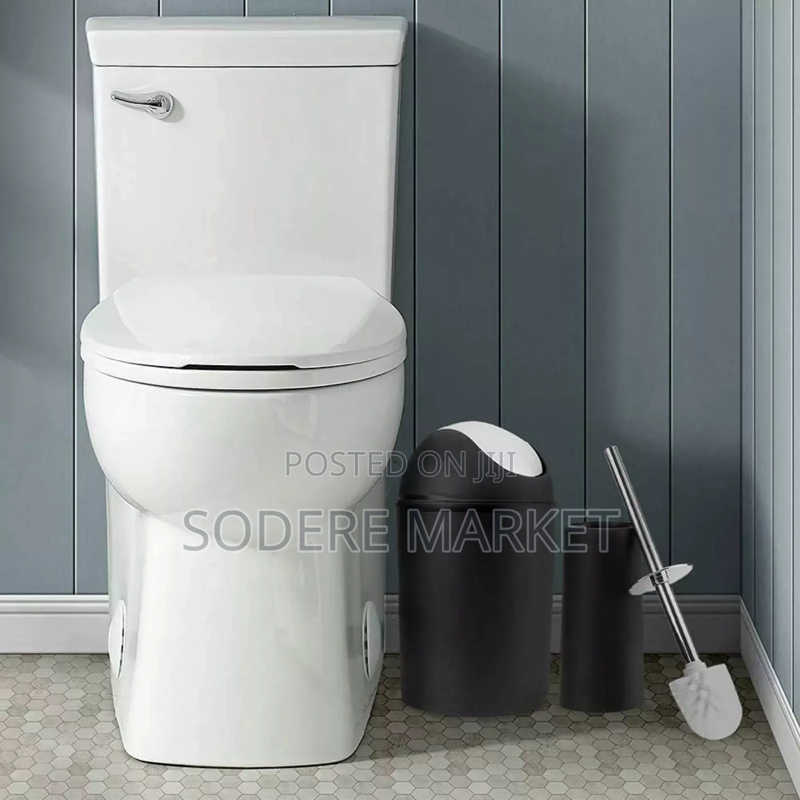 6 In 1 Bathroom Accessories Set With Golden Ring(