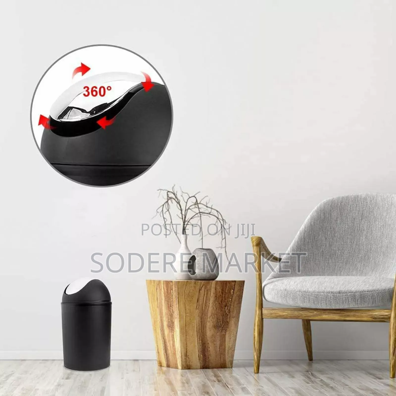 6 In 1 Bathroom Accessories Set With Golden Ring(