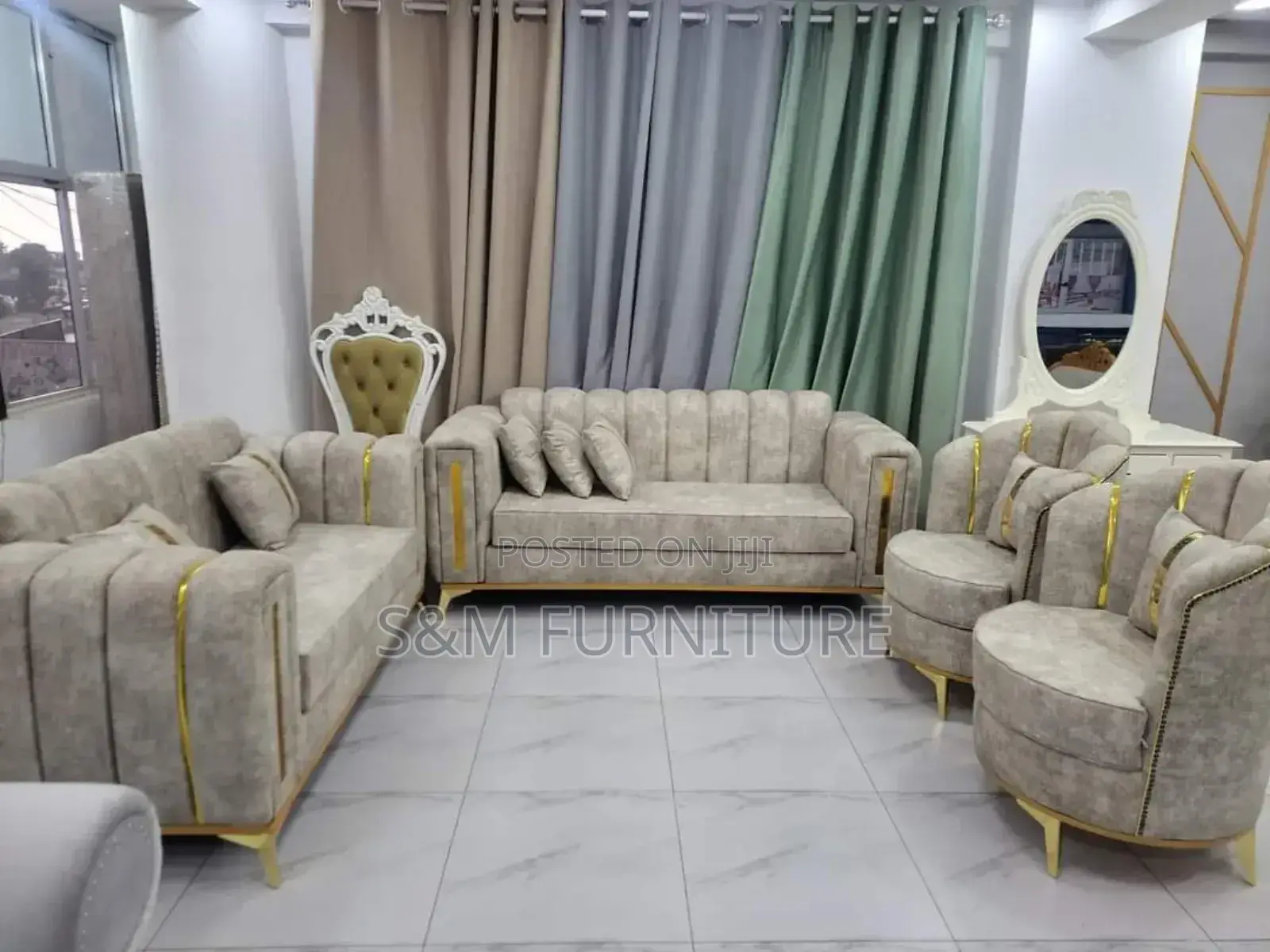 Modern Living Room Sofa Sets With Aluminium Legs