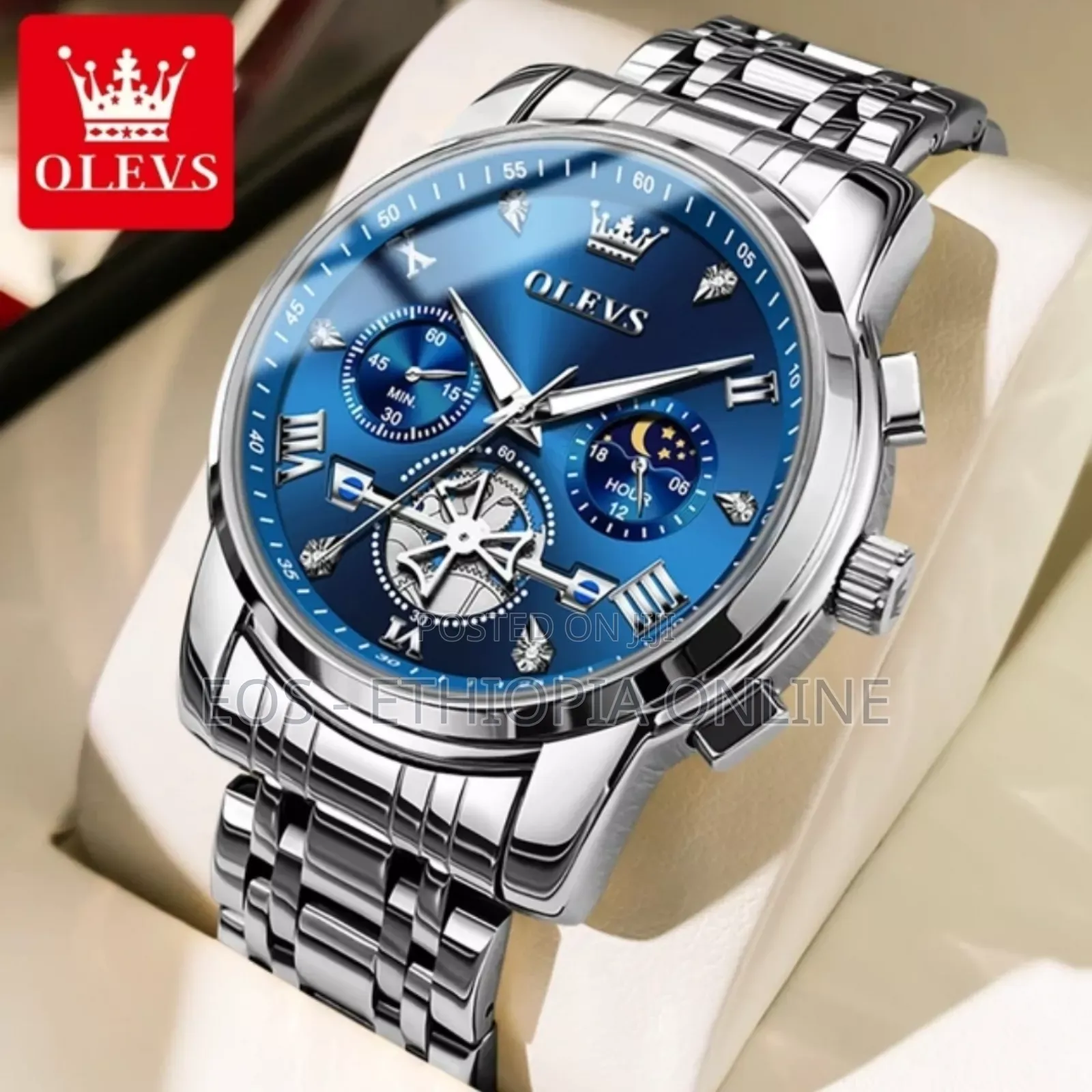 OLEVS Stainless Steel Chronograph Watches for Men [Preorder]