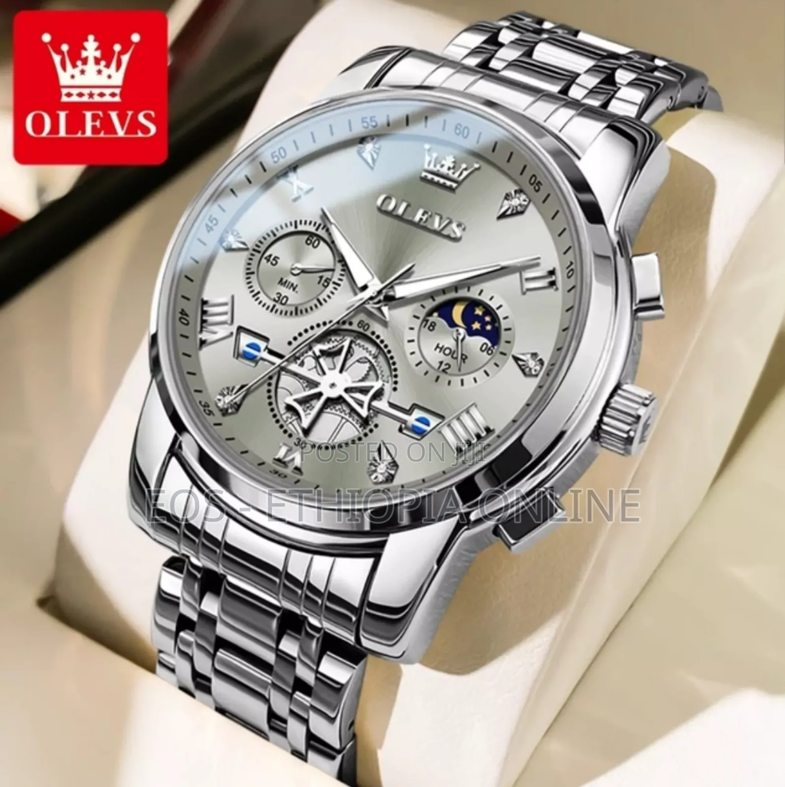 OLEVS Stainless Steel Chronograph Watches for Men [Preorder]