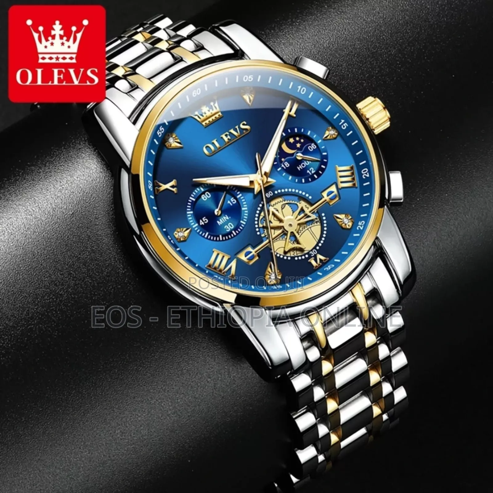 OLEVS Stainless Steel Chronograph Watches for Men [Preorder]