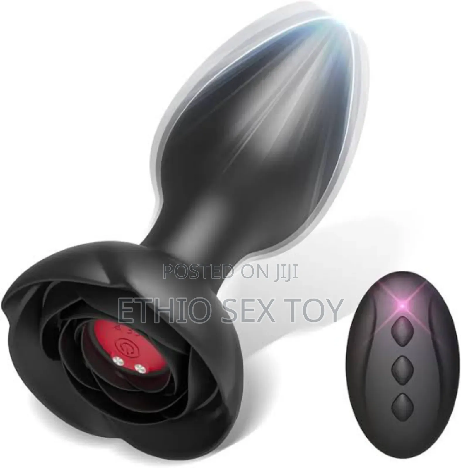 Remote Control Vibrating Rose Anal Plug