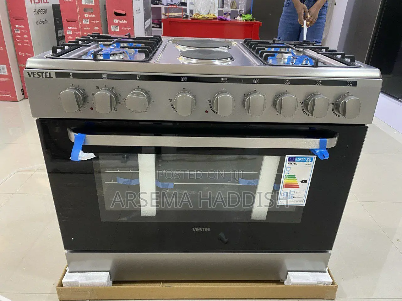 Vestel 90 X 60 Gas Cooker With 4 Gas Burners 2 Hotplates