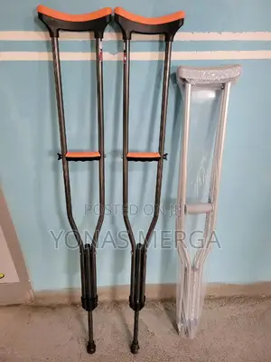 Crutches for Adult Walking(Silver,Weight Capacity 150 Kg)(2)