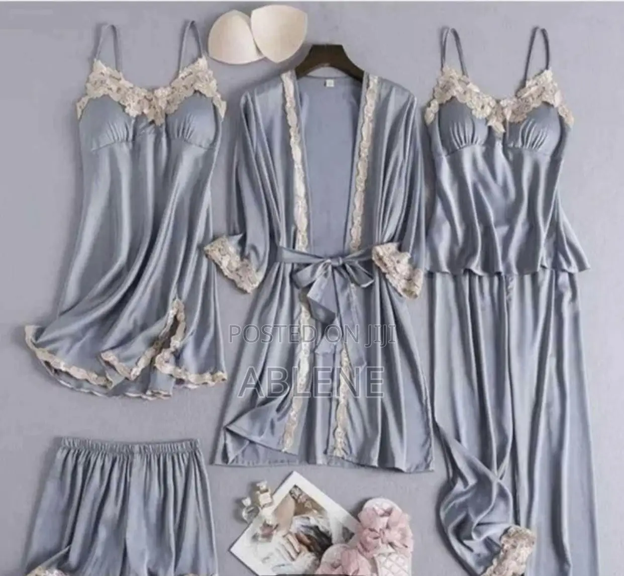 5 Pieces Silk Women Pajamas