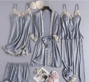 5 Pieces Silk Women Pajamas