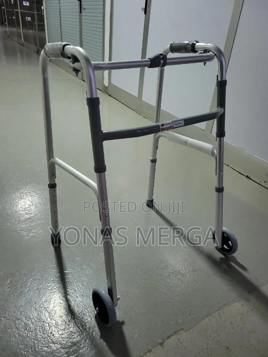 Folding Walker With 5” Front Wheels by Health Line Massage