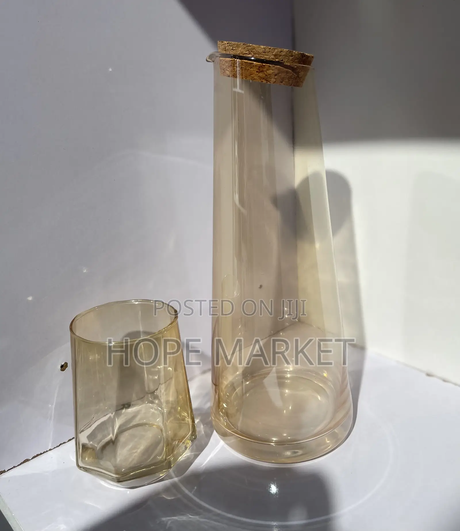 7pcs Glass Water Set 6 ብርጭቆዎች