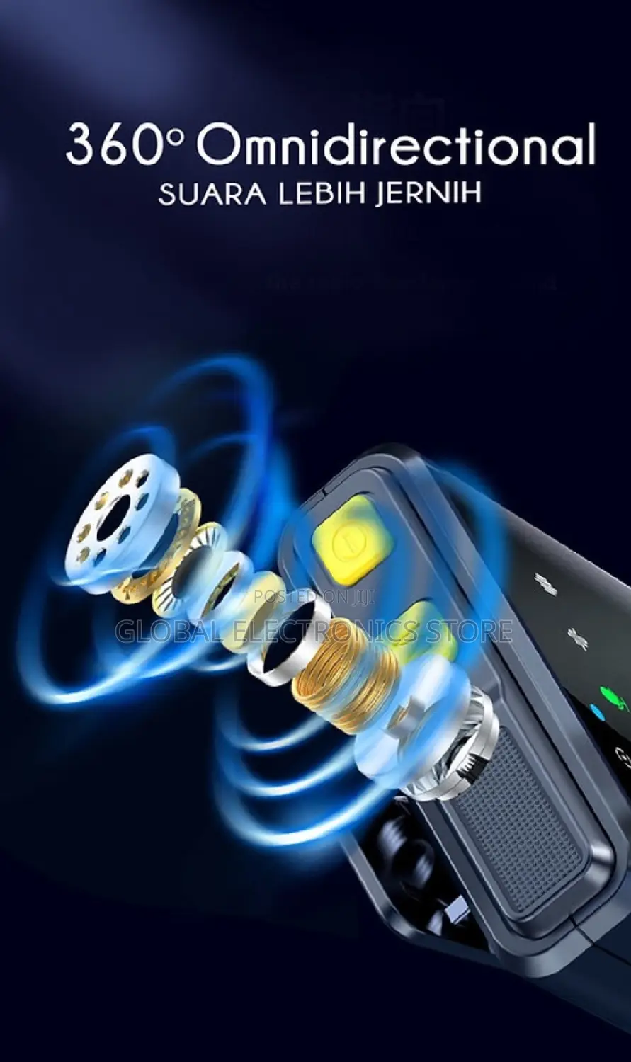 3in1 Wireless Lavalier Dual Microphone (DSP Noise Reduction)