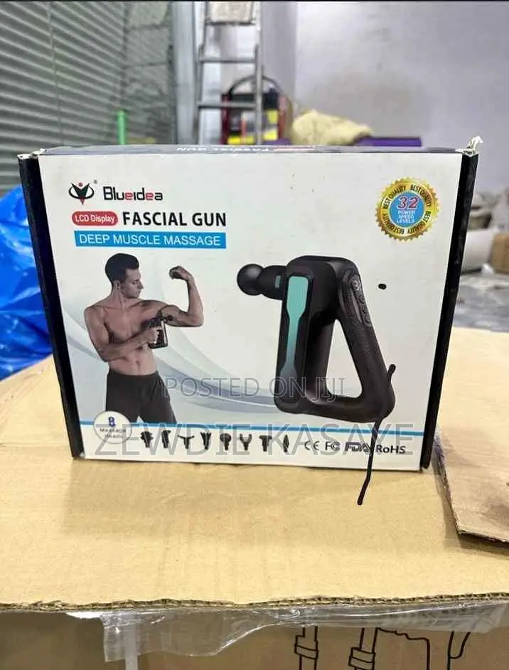 Fascial Gun Massager 8 Heads 32 Sspeed With Lcd Display