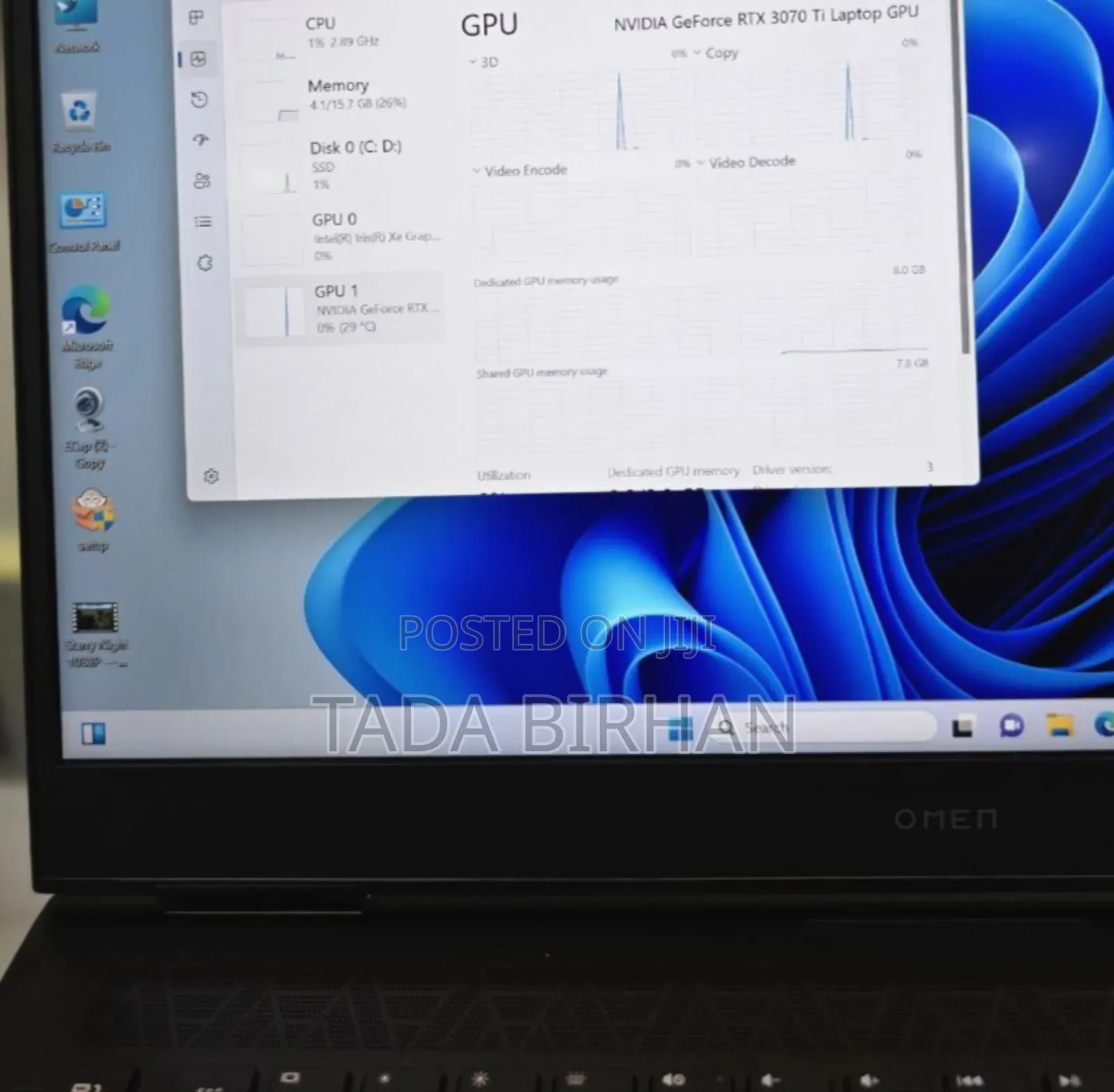 New Laptop HP Omen 17t 16GB Intel Core I9 SSD 1T