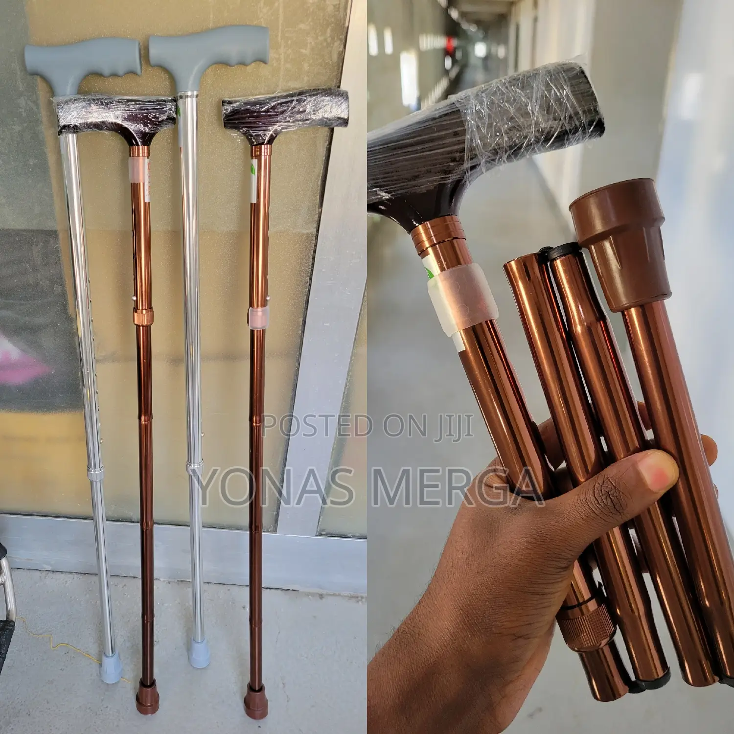 Walking Stick +Cane ×Twist Lock Bar Design, Lock Firmly.