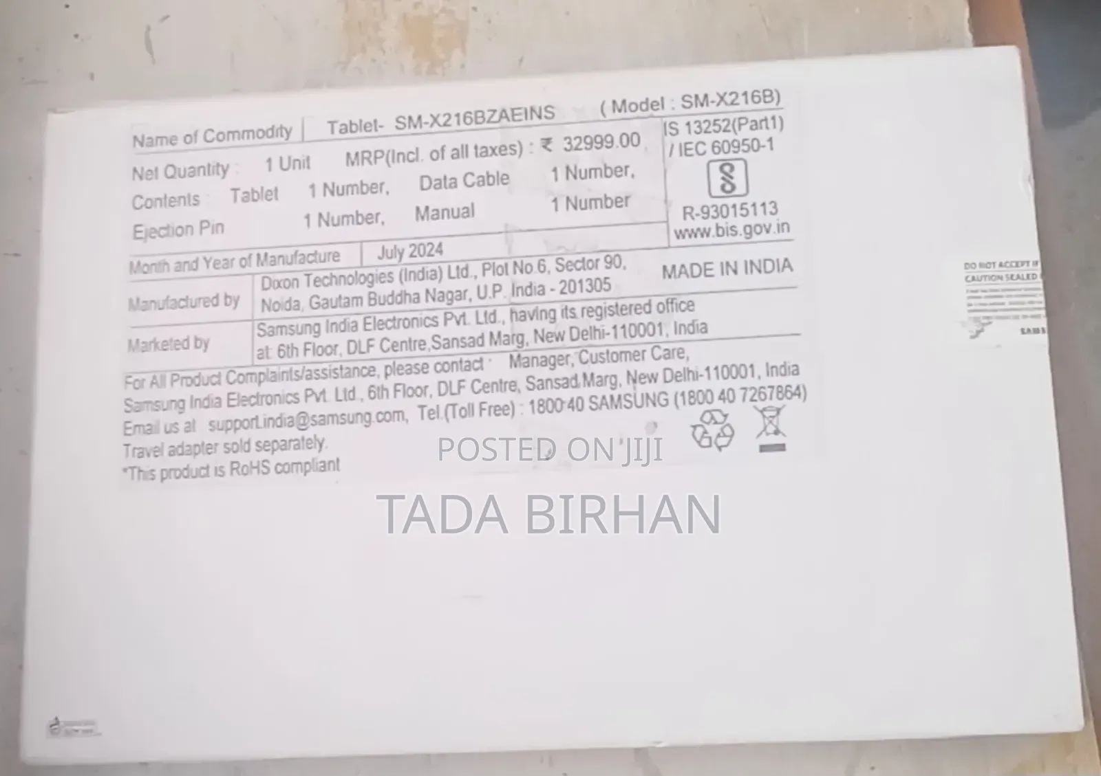 New Samsung Galaxy Tab A9 128 GB Silver