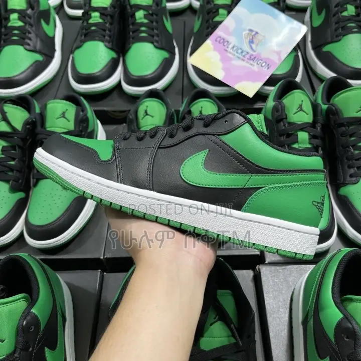Original Air Jordan 1 Low ‘Lucky Green’ Shoes