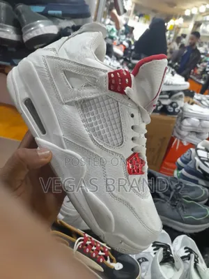 Air Jordan 4 Retro White Red Original Quality Shoes