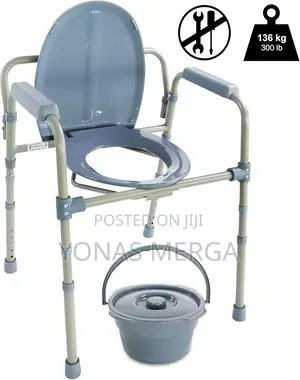 Photo - Commode Homecare Toilet Chair With Arms and Bathroom Safety