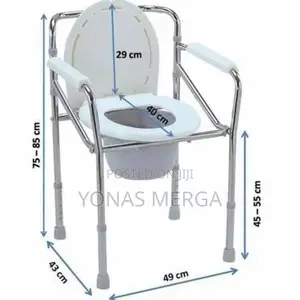 Toilet Chair Easily Open Fold Flat For Storage Transport