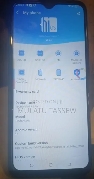 Tecno Spark 5 Air 32 GB Blue