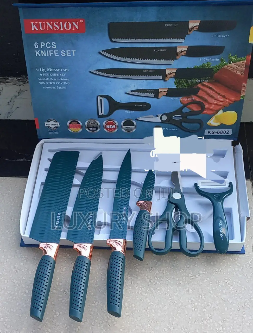 Non Stick 6pc Knife Set