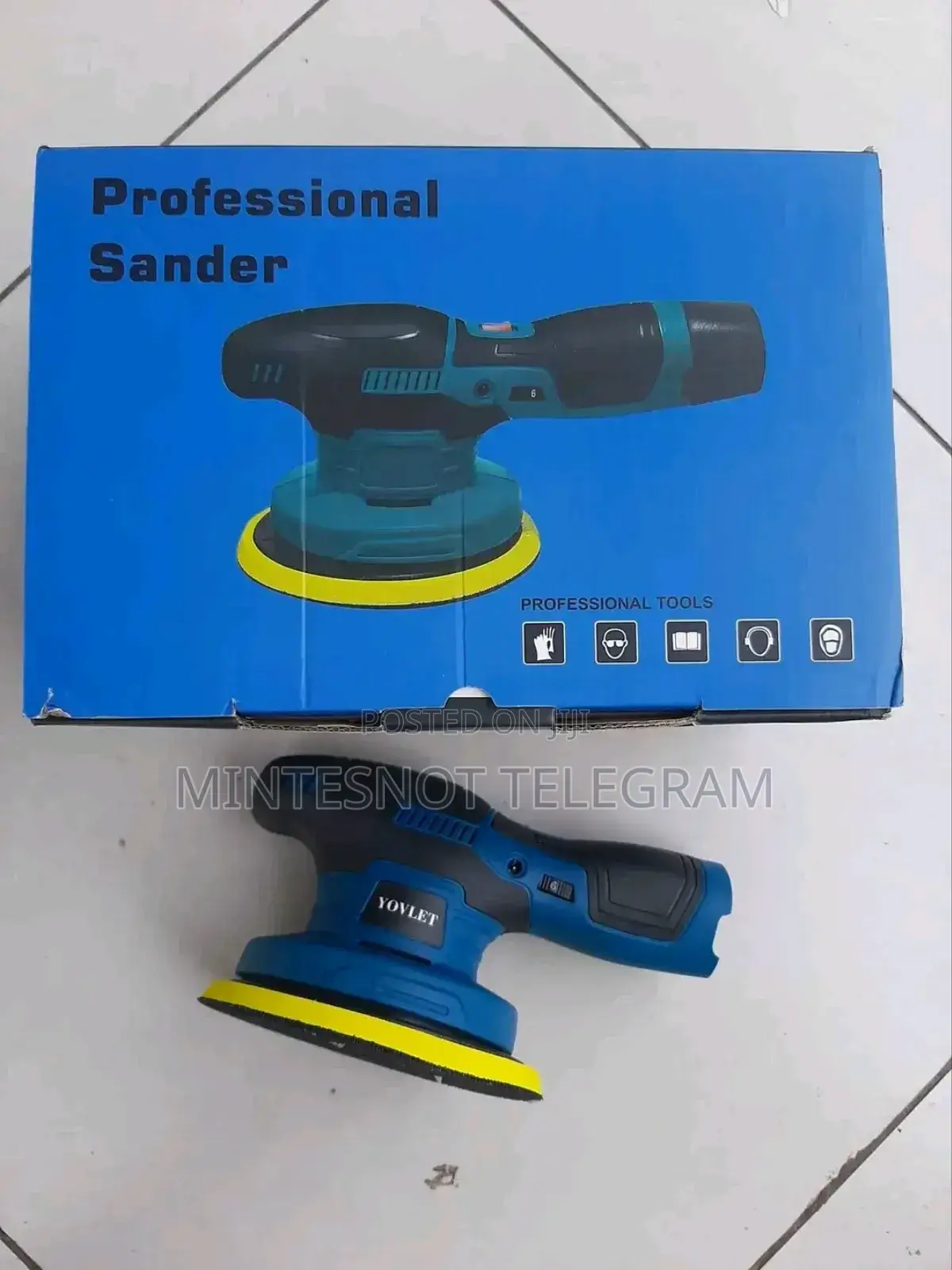 YOVLET 12v Sander ለእንጨት ለብረት ለጀሶ ቻክ ግድግዳ