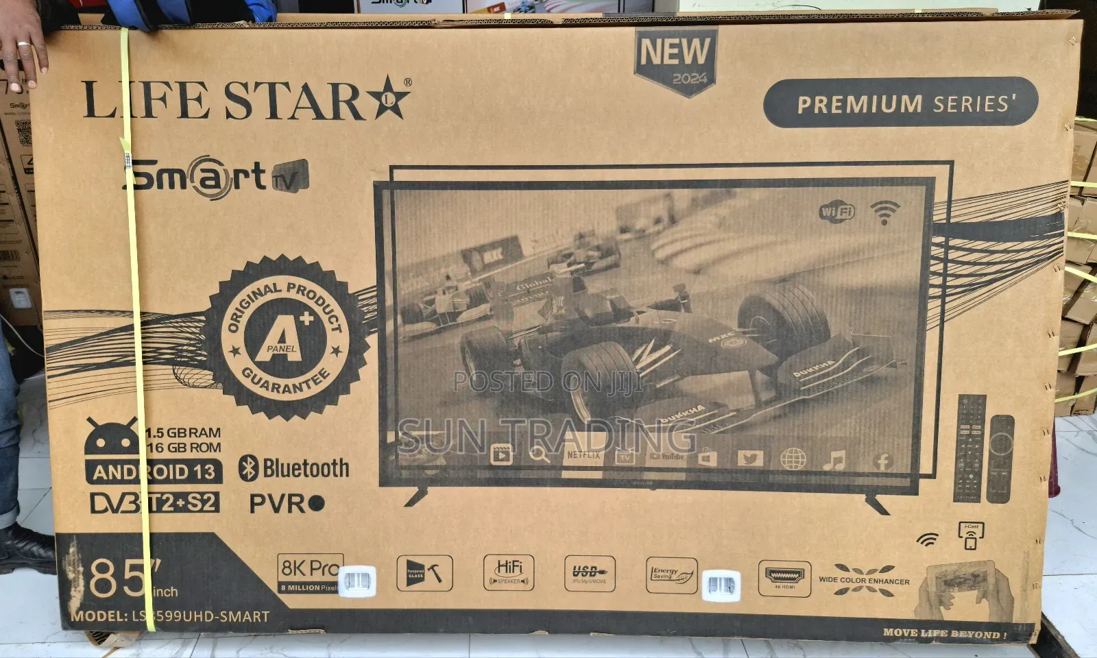 Lifestar 85" 8kpro Uhd Smart Double Glass Television | 2025
