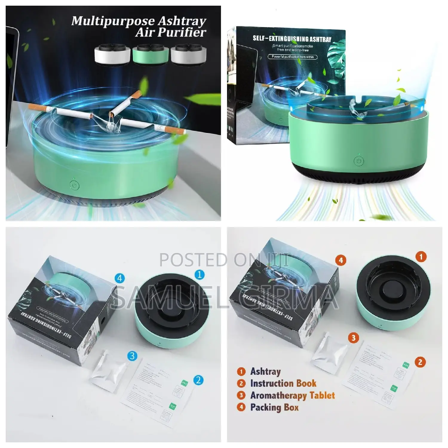 Smokeless Ashtray With Air Purifier