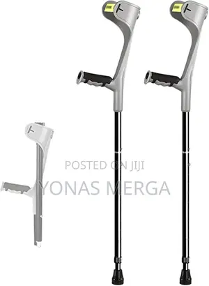 Photo - Aluminum Elbow Crutch With Reflectors and Elbow Rest Straps