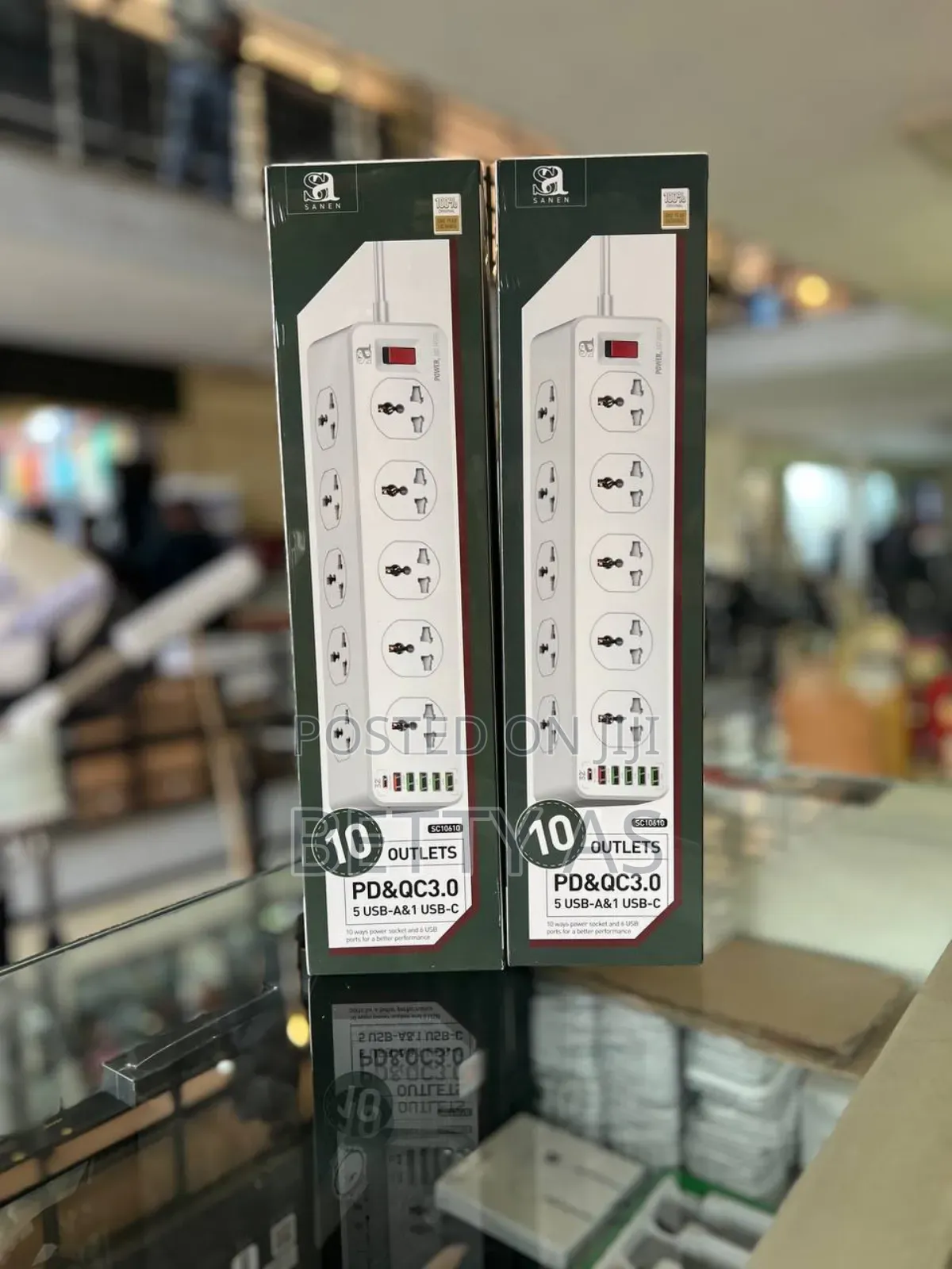 Surge Protection 10 Outlets PD QC3.0 5usb-a 1 USB-C