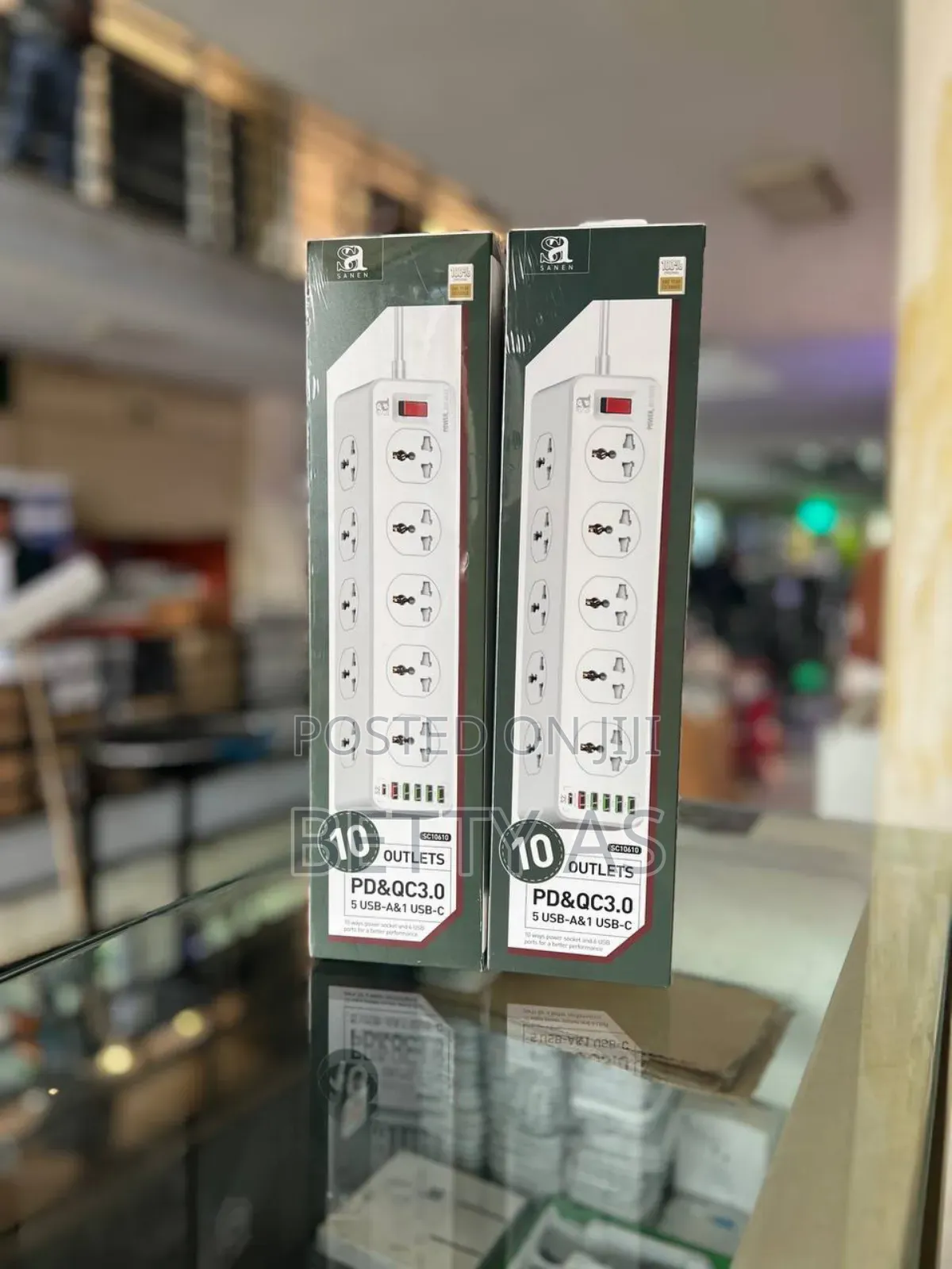 Surge Protection 10 Outlets PD QC3.0 5usb-a 1 USB-C