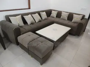 Photo - L Shape Sofa With Aluminium Legs
