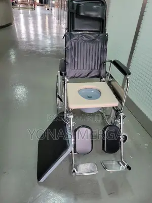 Toilet Wheelchair W/Premium Quality Long Lasting Solid Wheel