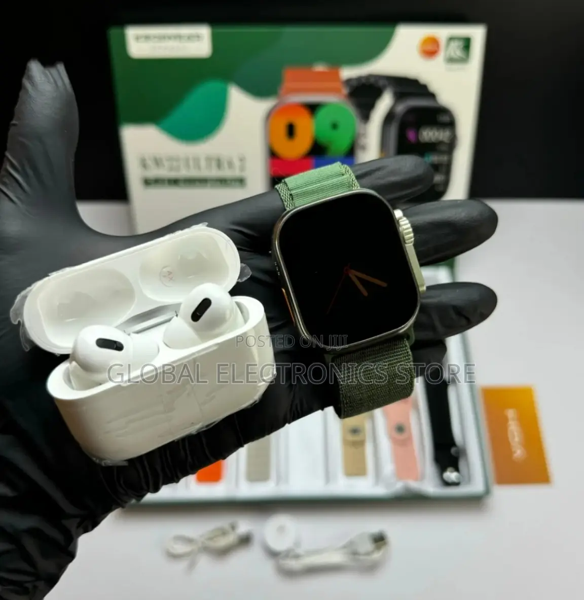 Original የጀርመን Brand የሆነ 7 መቀያየሪያ እና Airpods ያለው Smart Watch