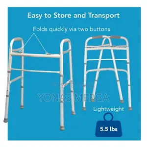 Photo - Silver Adult Standard Folding Walker -X-Small With Out Wheel