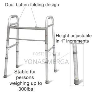 Photo - Walker/ Stick/ወከር+Height-Adjustable Pushbutton Legs.