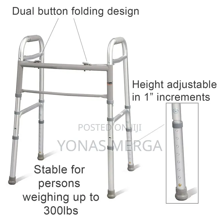 Walker/ Stick/ወከር+Height-Adjustable Pushbutton Legs.