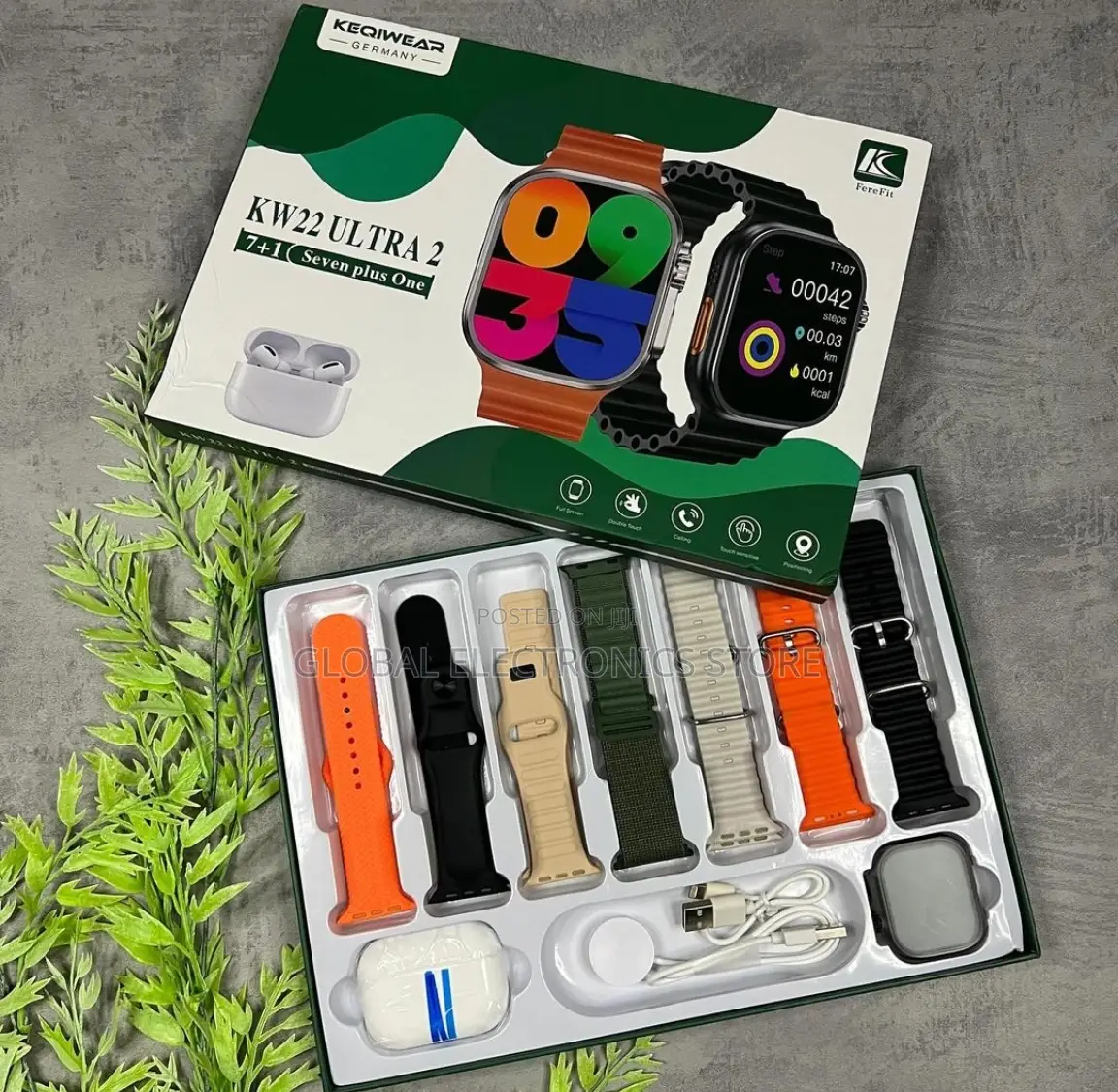 7 መቀያየሪያ ያለው Smart Watch ከ Airpods