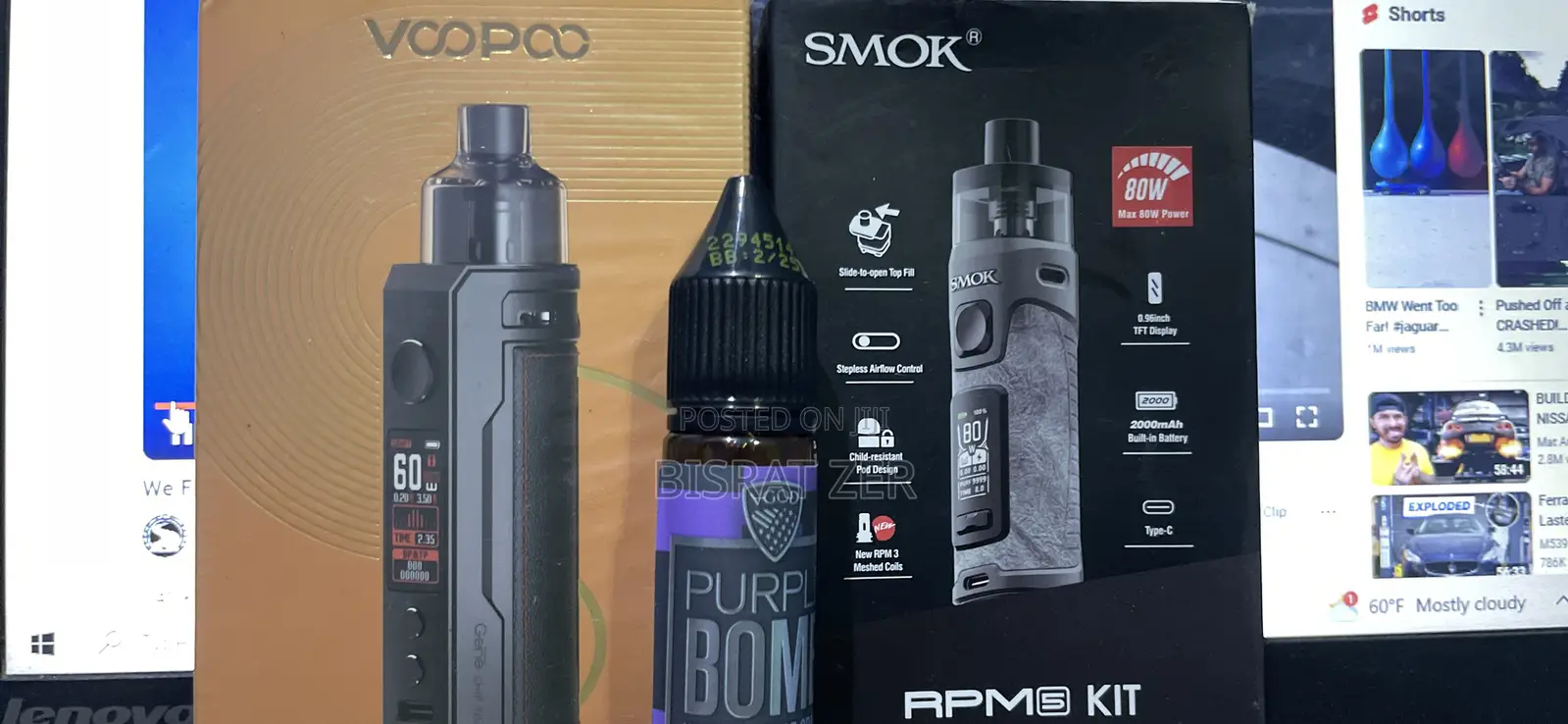 Vape and Oils Smoke RPM Drag S Voopoo Refillable Vape