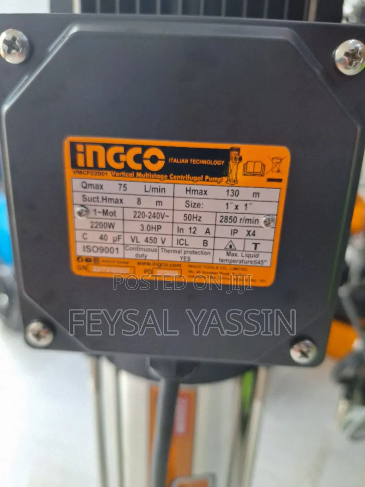 Vertical Pump (Labiyajo) Ingco 3hp