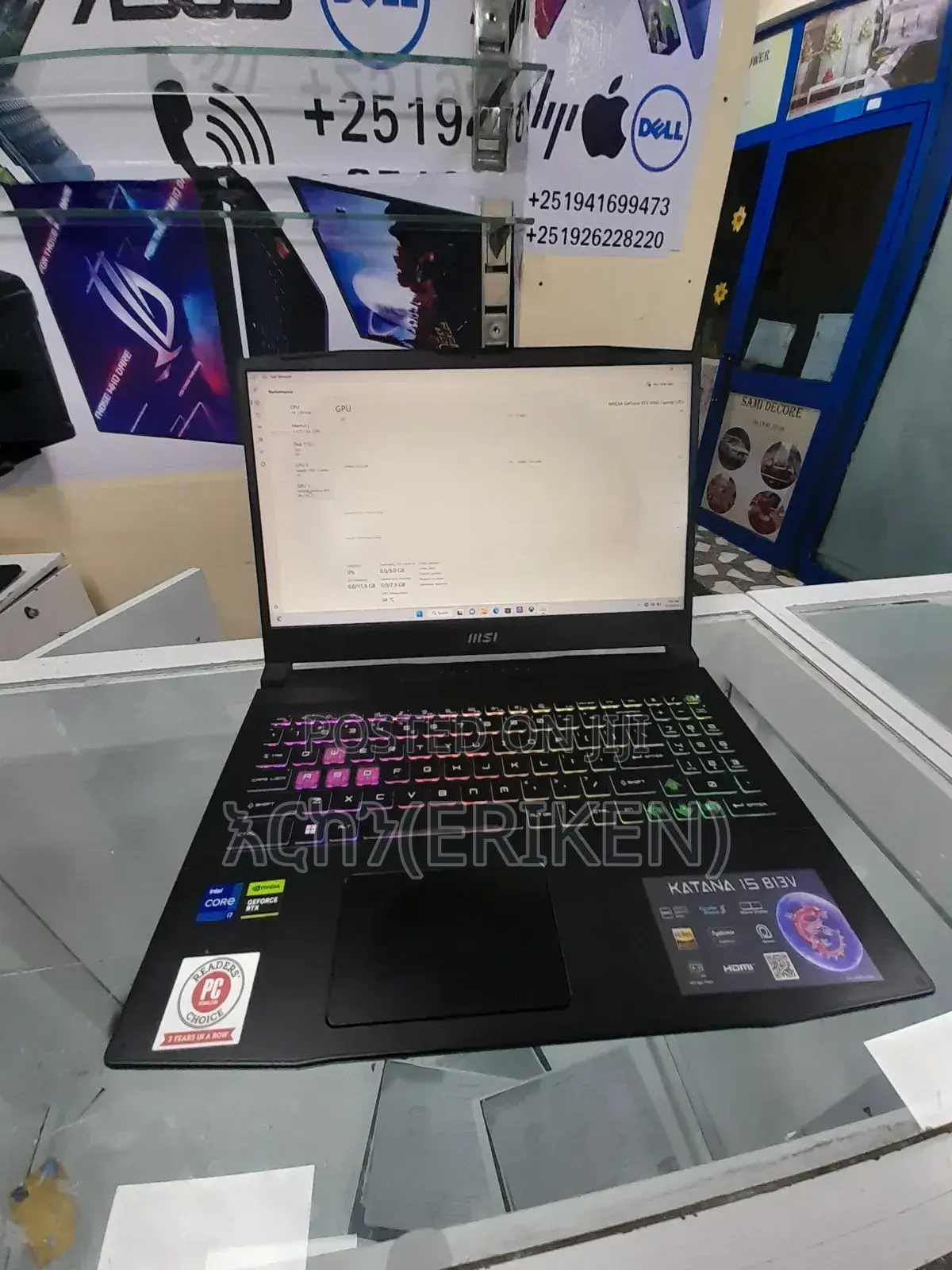 New Laptop MSI Katana 15 16GB Intel Core I7 SSD 1T